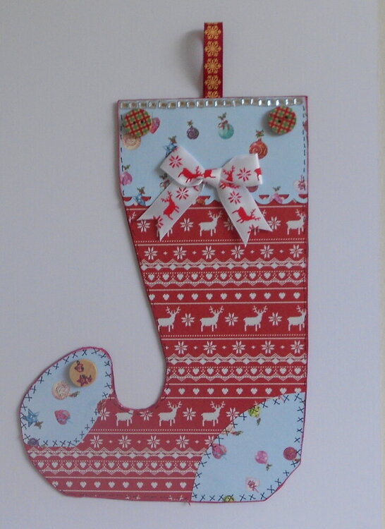 christmas hanger stocking patchwork