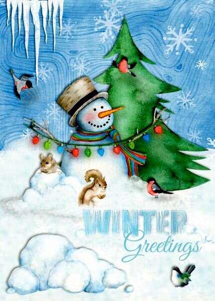 Winter greeting card