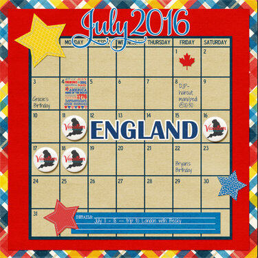 July 2016 Calendar