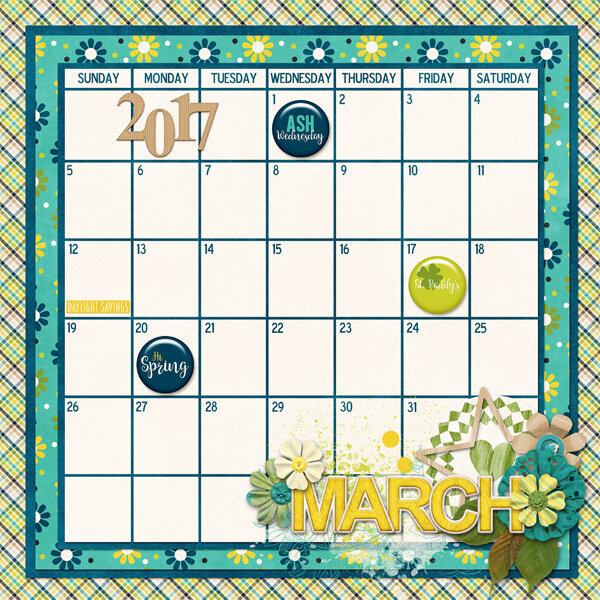 March 2017 Calendar