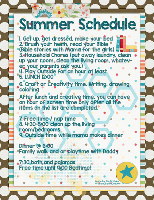 Summer Schedule