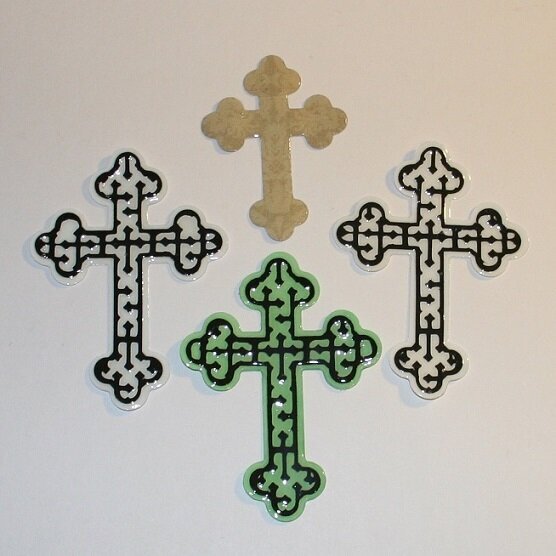 CROSSES WITH GLOSSY ACCENTS