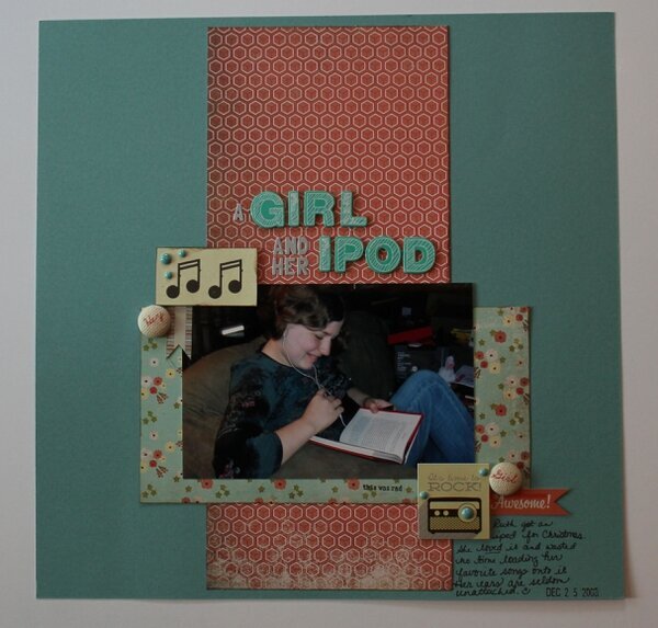 A Girl and Her iPod  *Cocoa Daisy Record Label Kit