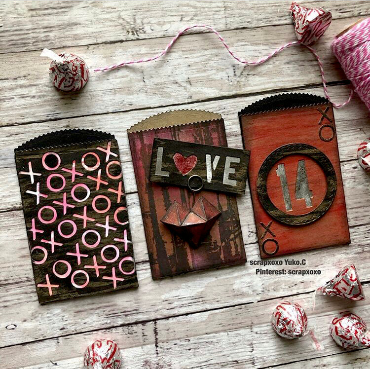 Valentines Day gift card bags