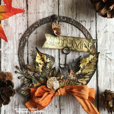 Tim Holtz Autumn wreath