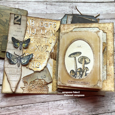 Junk journal with mini stamp book