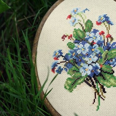 Buttonhole with forget-me-nots