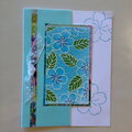 Blue/Green Flower Card