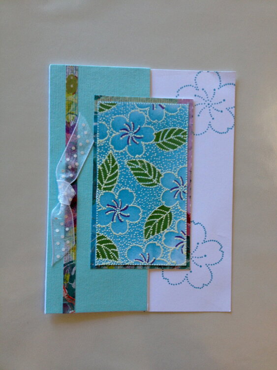 Blue/Green Flower Card