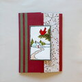 Christmas Card - Fold with Cardinal