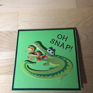 Alligator birthday card