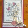 Flower card vintage style