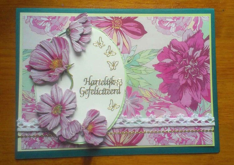 birthday card with flowers