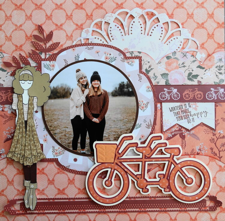 Sisters Page with a Bike