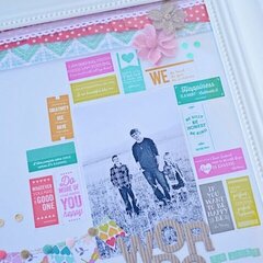 Framed Layout utilizing Washi tape pieces