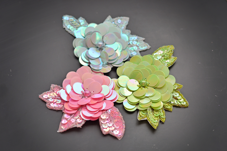 Floral Embellishments made out of sequins!