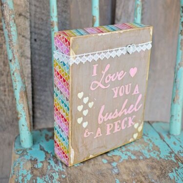 Creative wrapped canvas art &quot;I Love You&quot;.