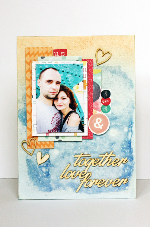 Mini canvas &quot;Together love forever&quot; by mru