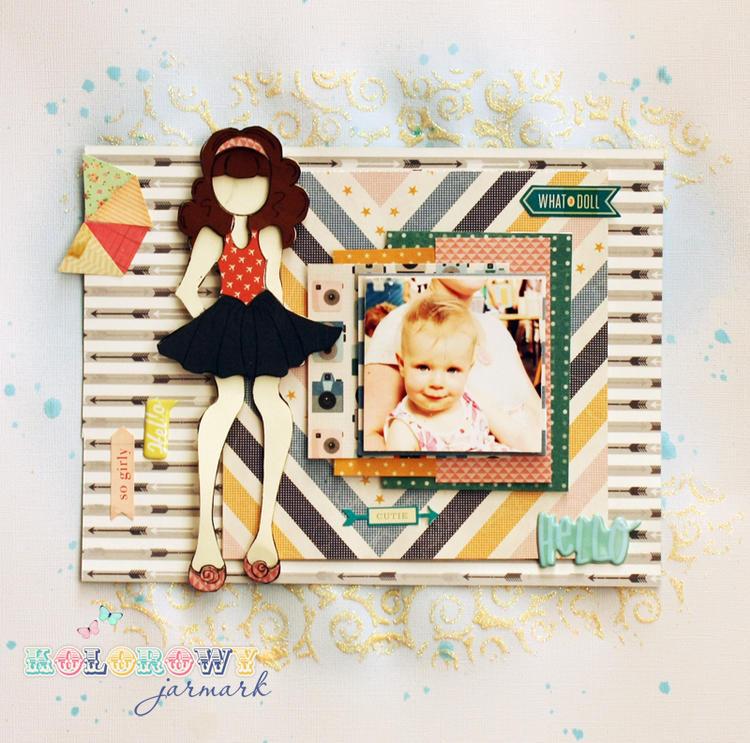 Layout with Julie Nutting doll by mru