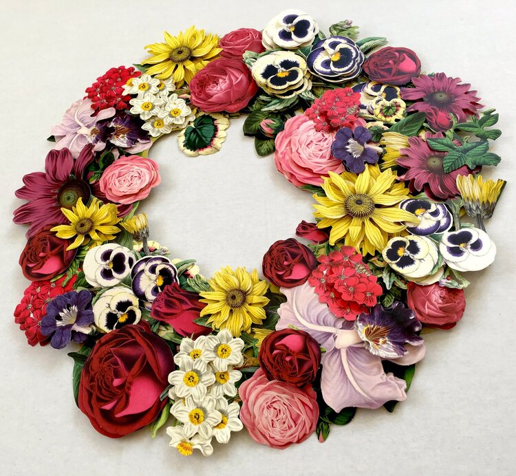 Anna Griffin - Decoupage Kit - Flower Pot  WREATH