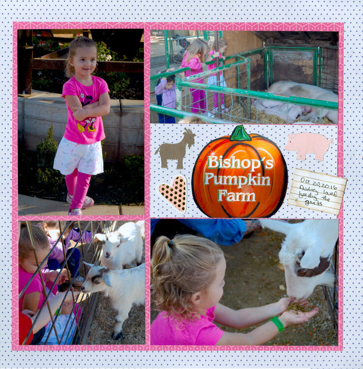 Bishop&#039;s Pumpkin Farm with granddaughter Audrey