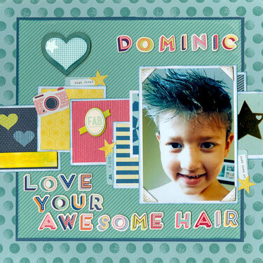 Grandson Dominic awesome hair