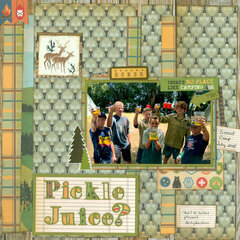 Pickle juice? with grandson Max