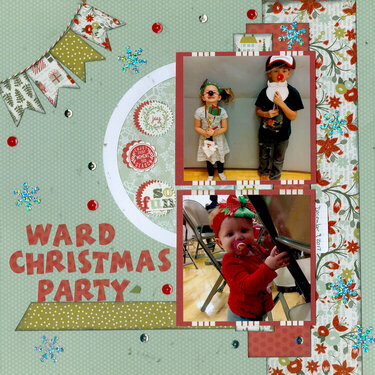 Ward  Christmas Party with grandkids Dominic, Audrey and Emmalee