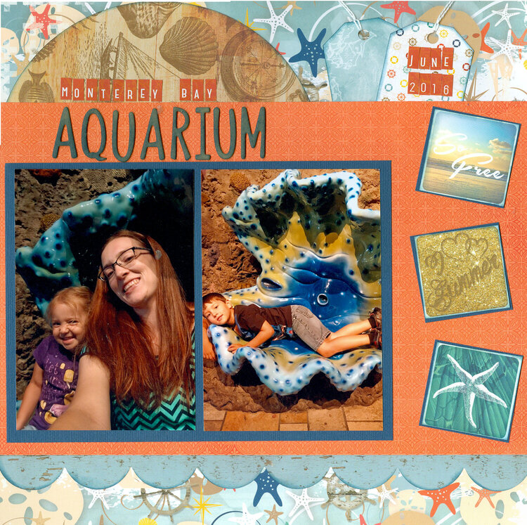Monterey Bay Aquarium with Daughter Stacy and her 2 adorable kids
