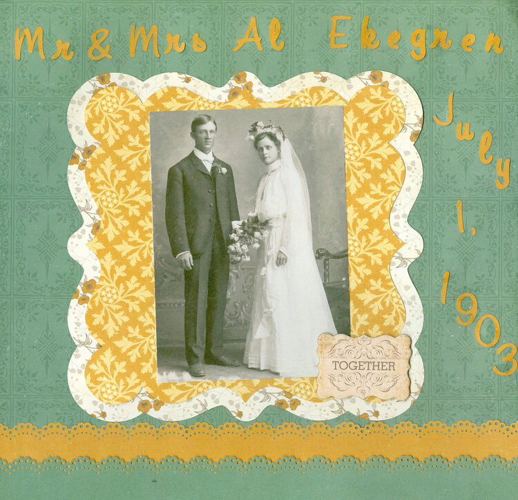 Mr &amp; Mrs Al Ekegren- my great grandparents