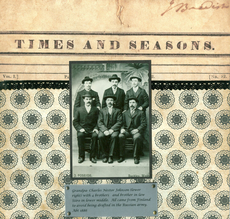 Times and Seasons Great Grandfather and brothers