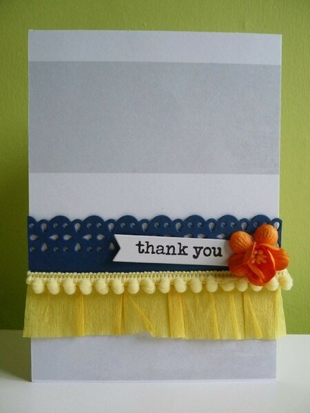 Thank you card - Daring Cardmakers July colours