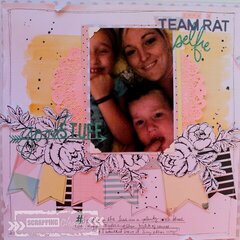 "Team Rat selfie"  DT layout for Scrapping Clearly.