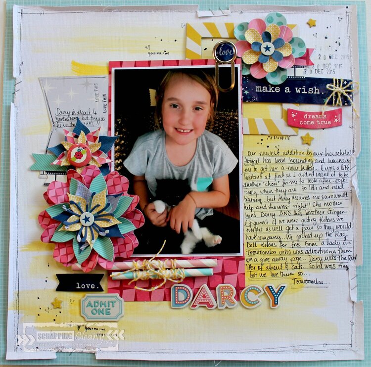 &quot;Darcy&quot; layout using the Starshine collection by Shimelle.