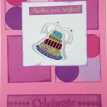 Pink and purple birthday card #2