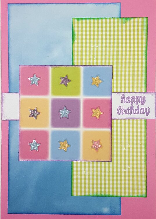 Pink and purple birthday card #3