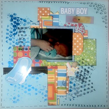 Baby boy 1st bath (V-5/52)