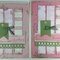 Pink and green "thanks" cards