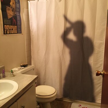 New Psycho Shower Curtain and Bathmat