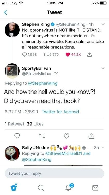 Stephen King The Stand Tweet