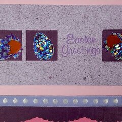 prism sticker easter card - SENT