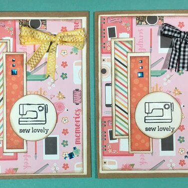Sew lovely cards #1 and #2 (25 & 26/52)
