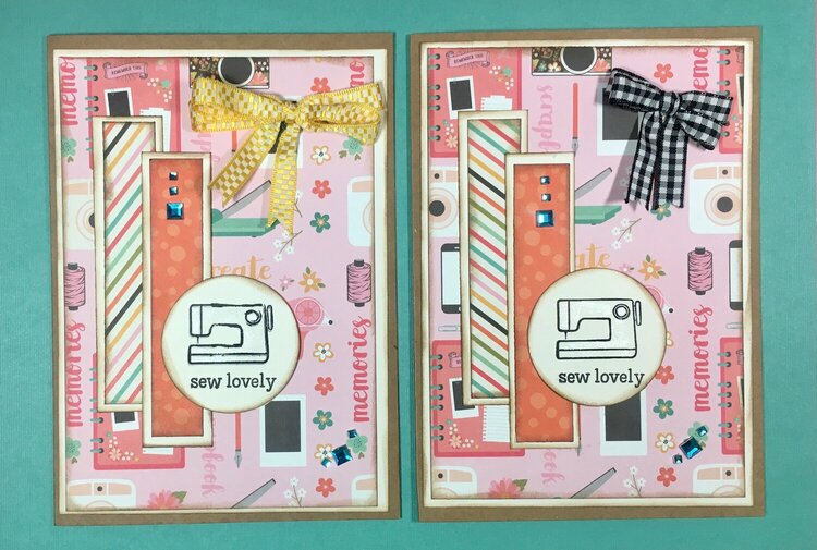 Sew lovely cards #1 and #2 (25 &amp; 26/52)