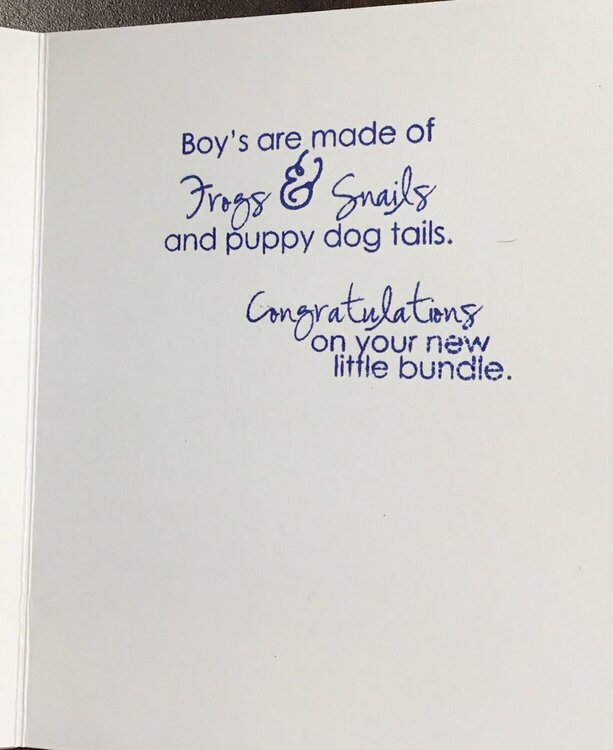 Inside of Baby card