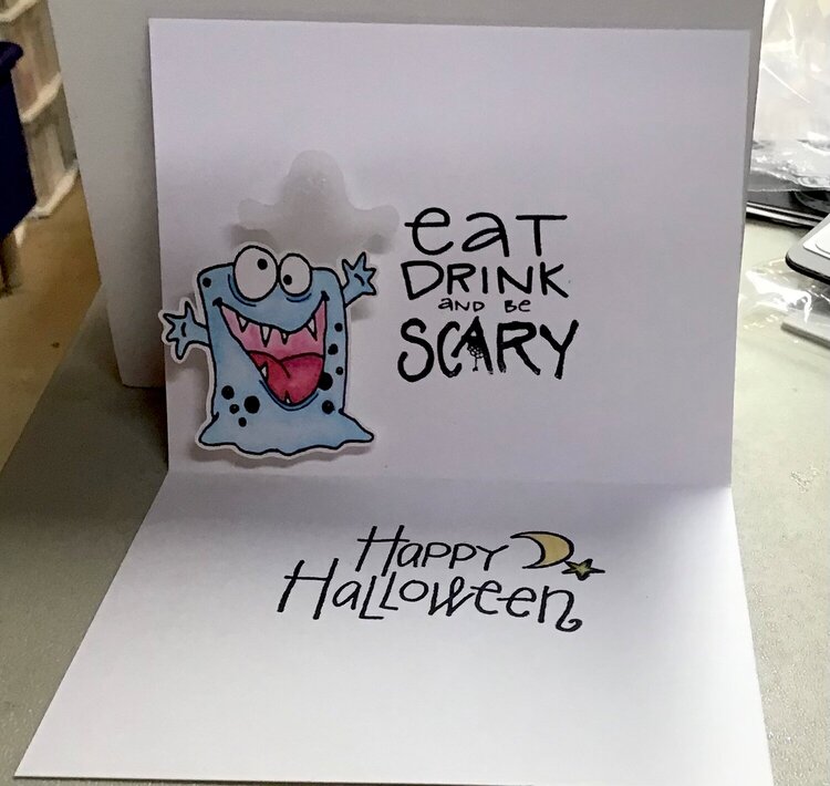 Youngest grandson Halloween card