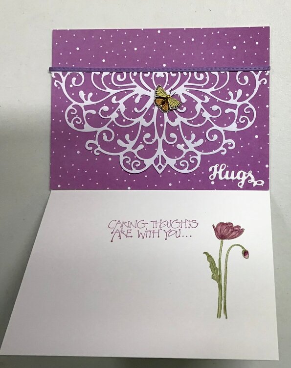 Hugs card Front and inside