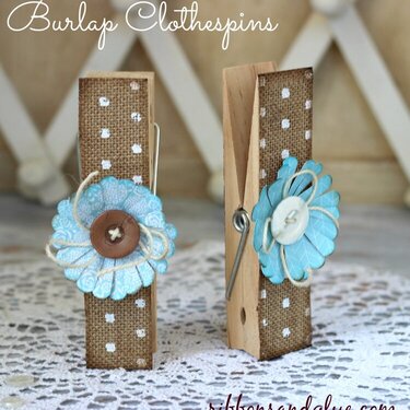 Pebbles Home + Made Burlap Clothespins