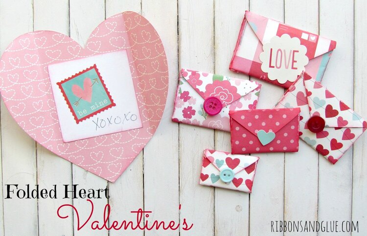 Pebbles Folded Heart Valentines