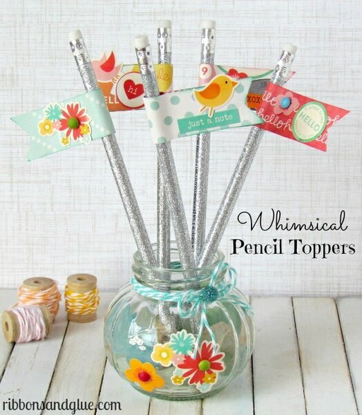 Pebbles From Me to You Whimsical Pencil Toppers