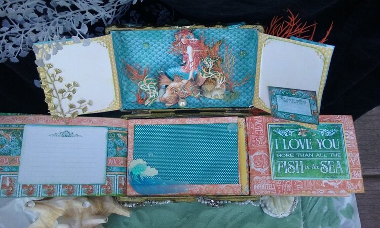 Voyage beneath the sea to the mermaid&#039;s treasure chest (top view)